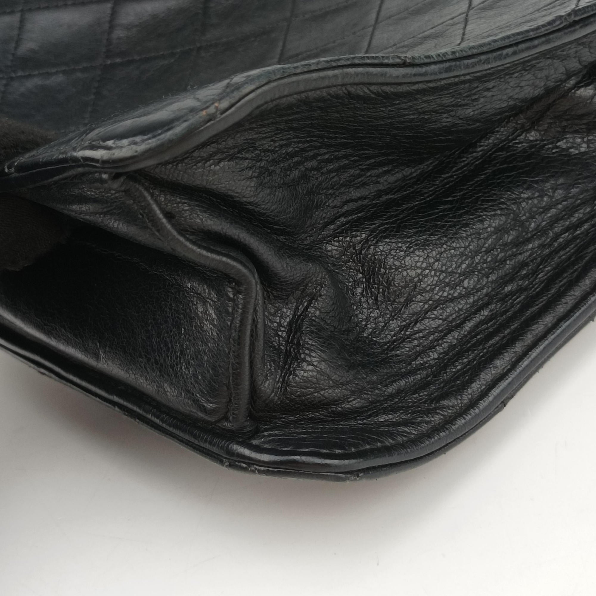 Pre-owned Chanel Matelasse 25 Push Lock Chain Black lambskin A03570 shoulderbag | stylenewstar
