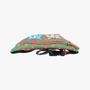 Pre-owned Gucci kids GG Top strawberry Print Green × Multi canvas 502095 bum bag/waist bag | stylenewstar