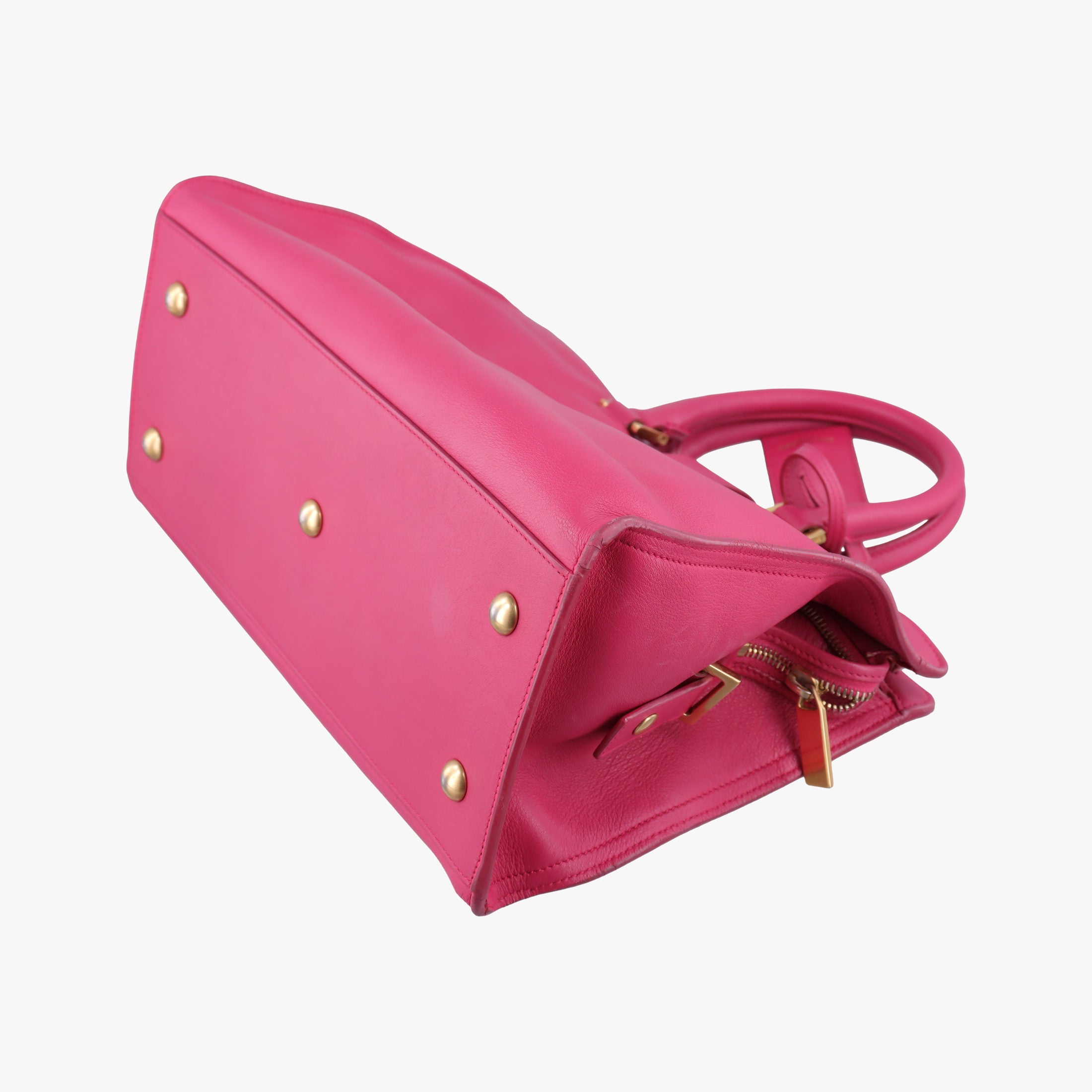 Pre-owned Yves Saint Laurent Y Ligne Petit Cabas Rose Leather 311210 shoulderbag | stylenewstar