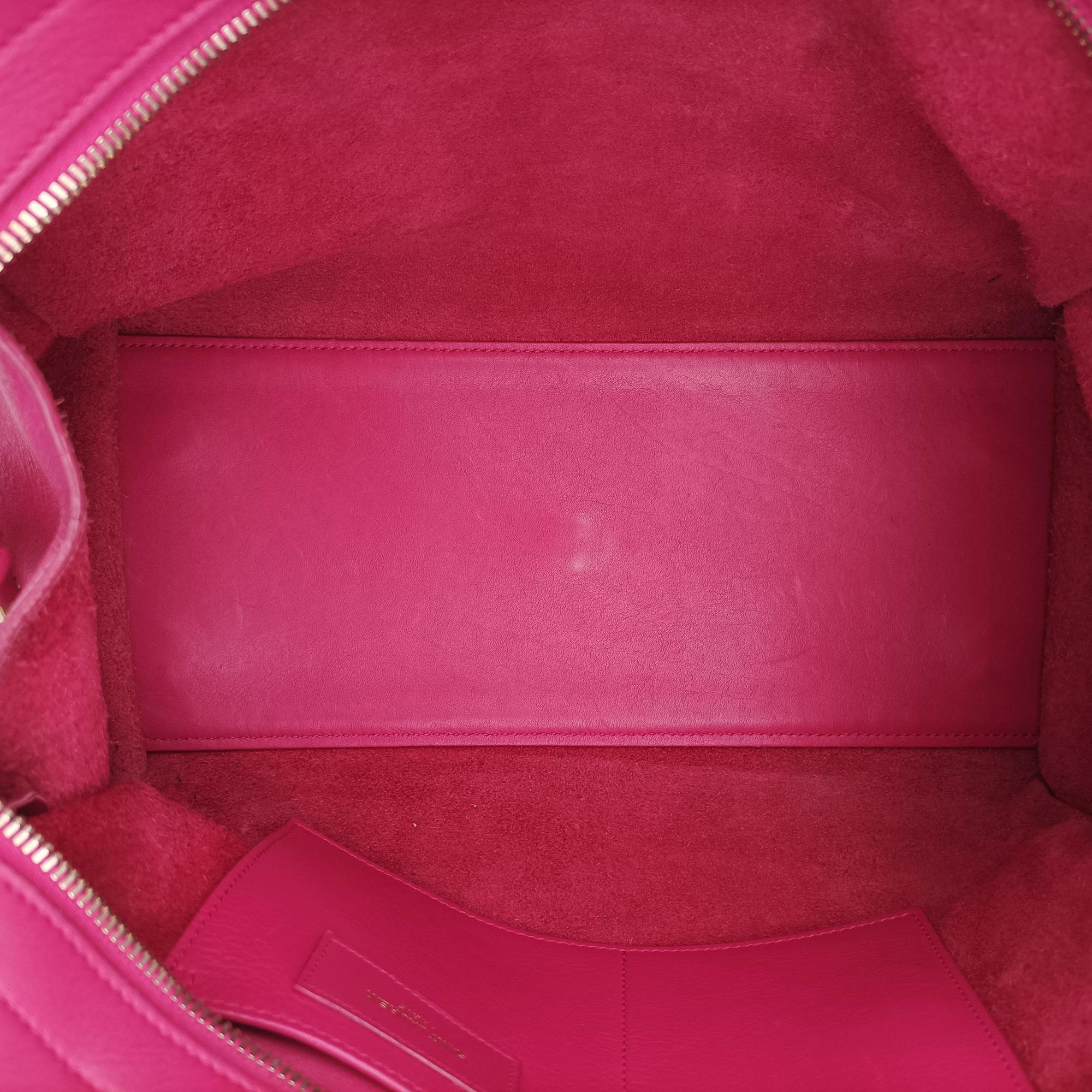 Pre-owned Yves Saint Laurent Y Ligne Petit Cabas Rose Leather 311210 shoulderbag | stylenewstar