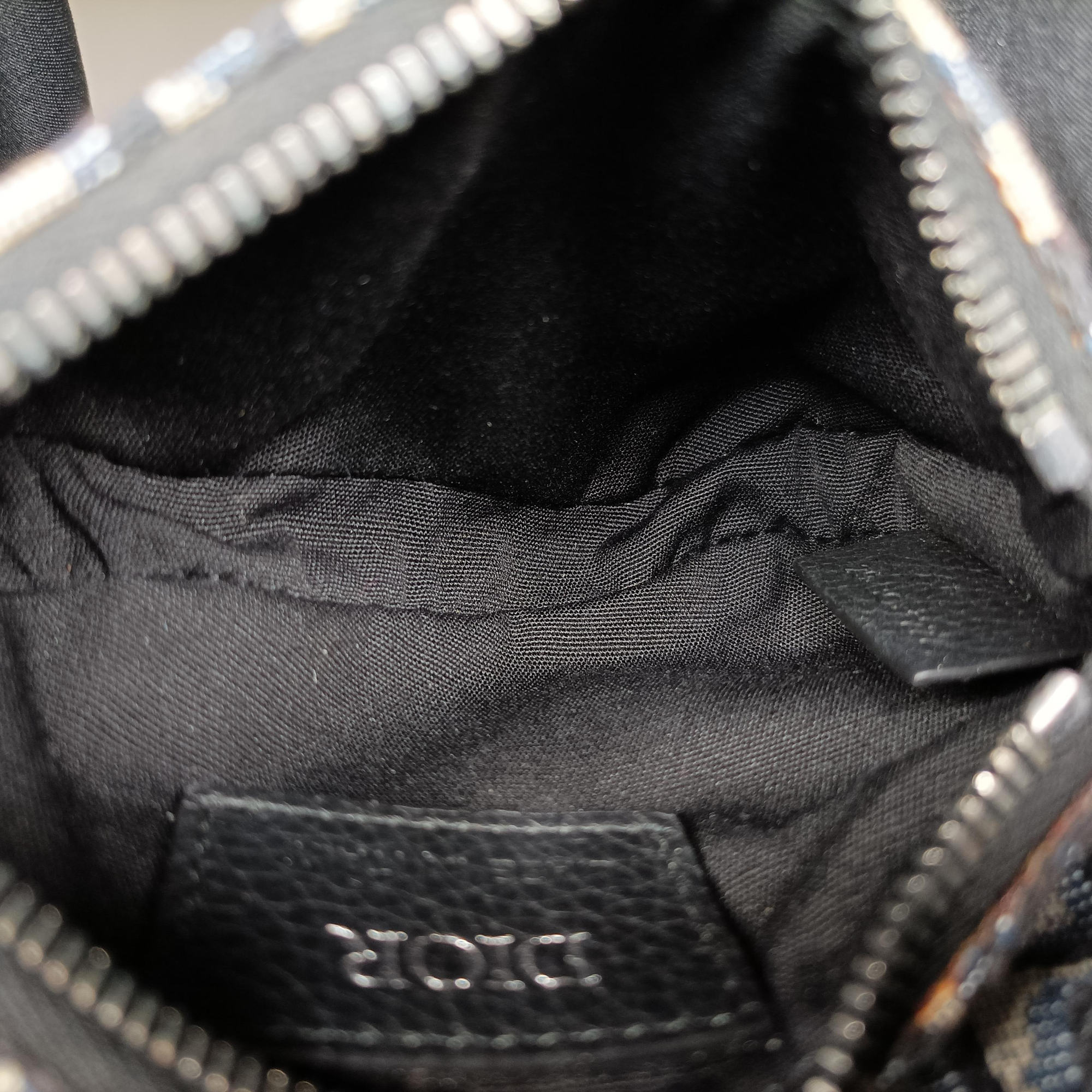 Pre-owned Christian Dior saddle Gray×Navy×Black Jacquard×Leather  bum bag/waist bag | stylenewstar