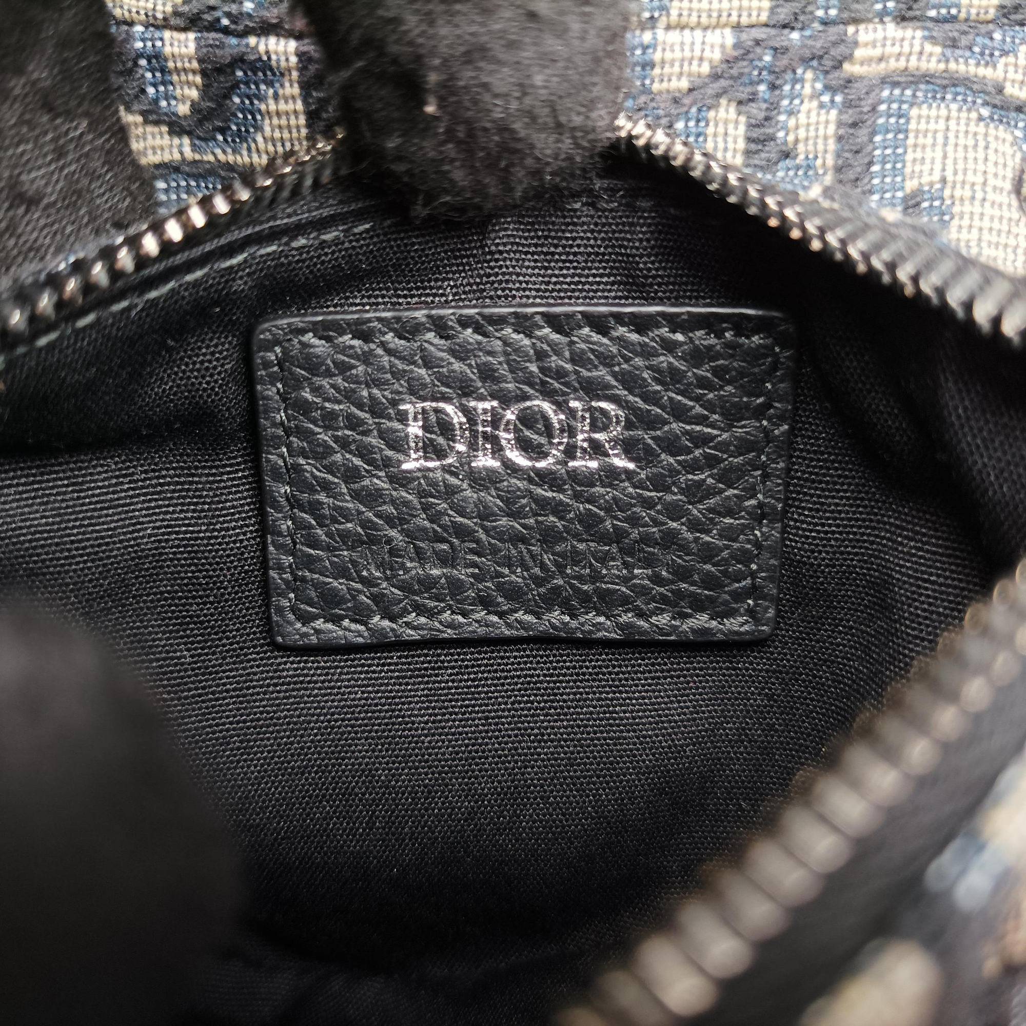 Vintage Christian Dior saddle Navy×Gray Jacquard  bum bag/waist bag | stylenewstar