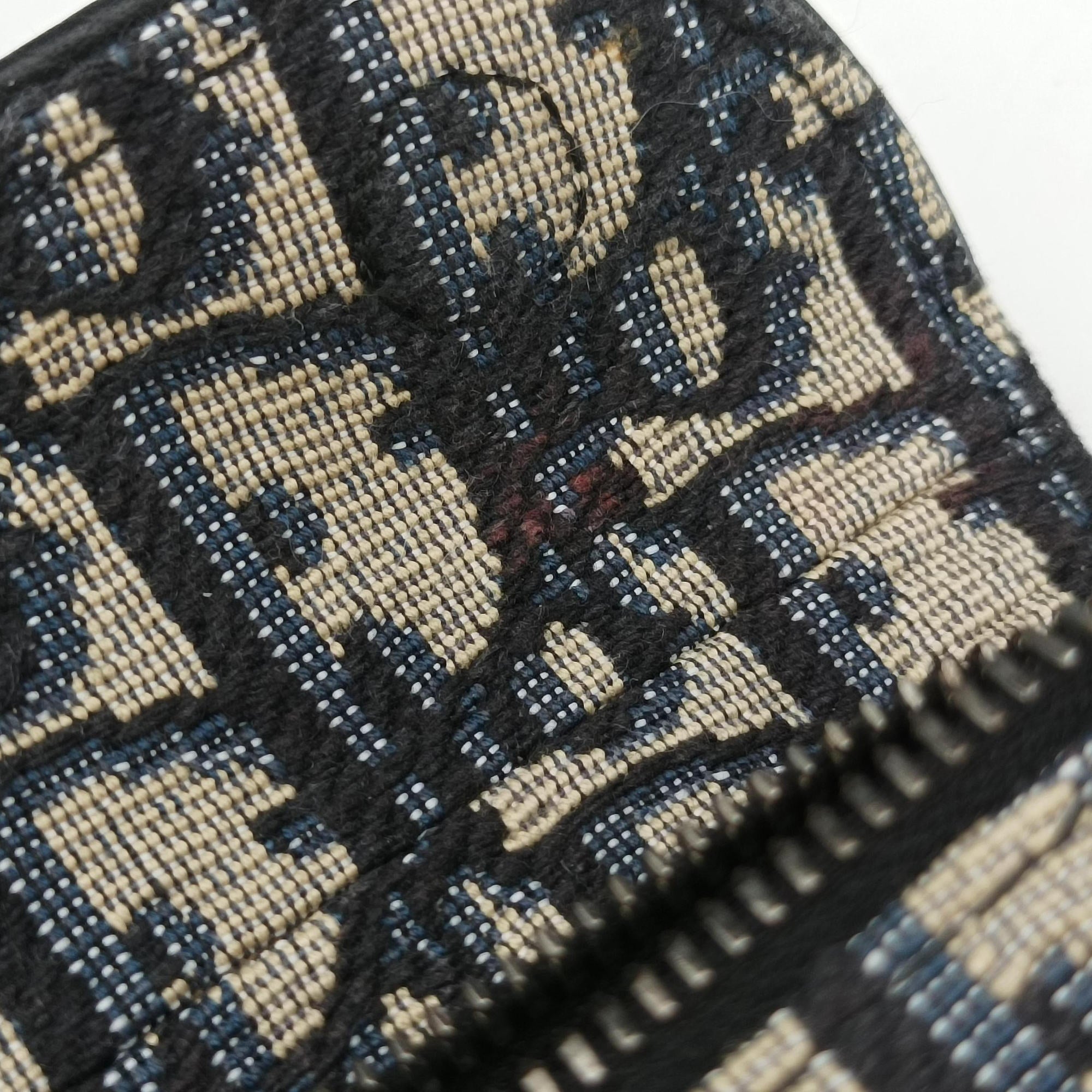 Vintage Christian Dior saddle Navy×Gray Jacquard  bum bag/waist bag | stylenewstar