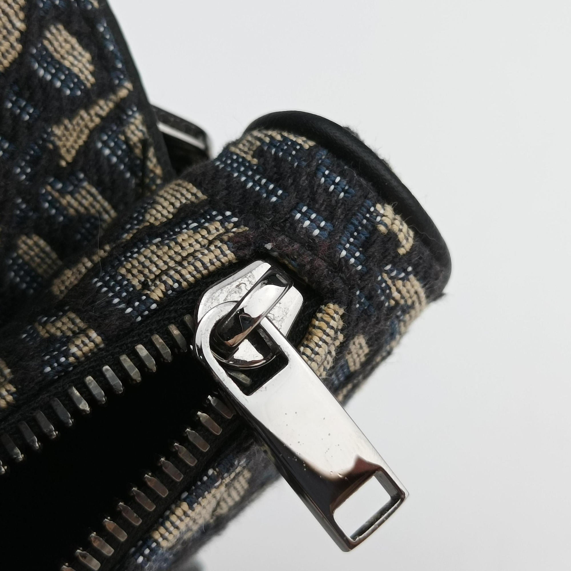 Vintage Christian Dior saddle Navy×Gray Jacquard  bum bag/waist bag | stylenewstar