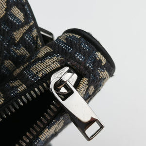 Vintage Christian Dior saddle Navy×Gray Jacquard  bum bag/waist bag | stylenewstar