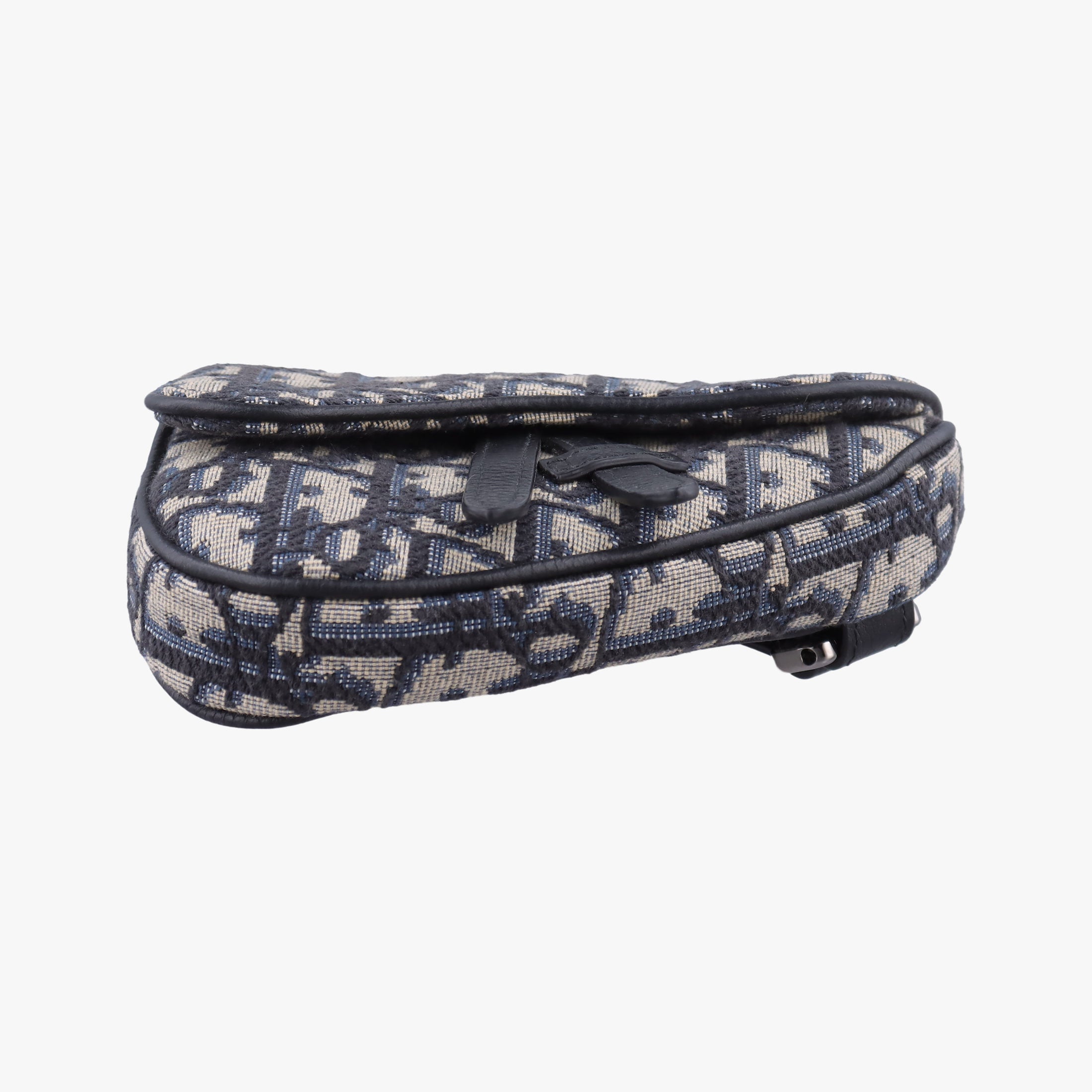 Vintage Christian Dior saddle Navy×Gray Jacquard  bum bag/waist bag | stylenewstar