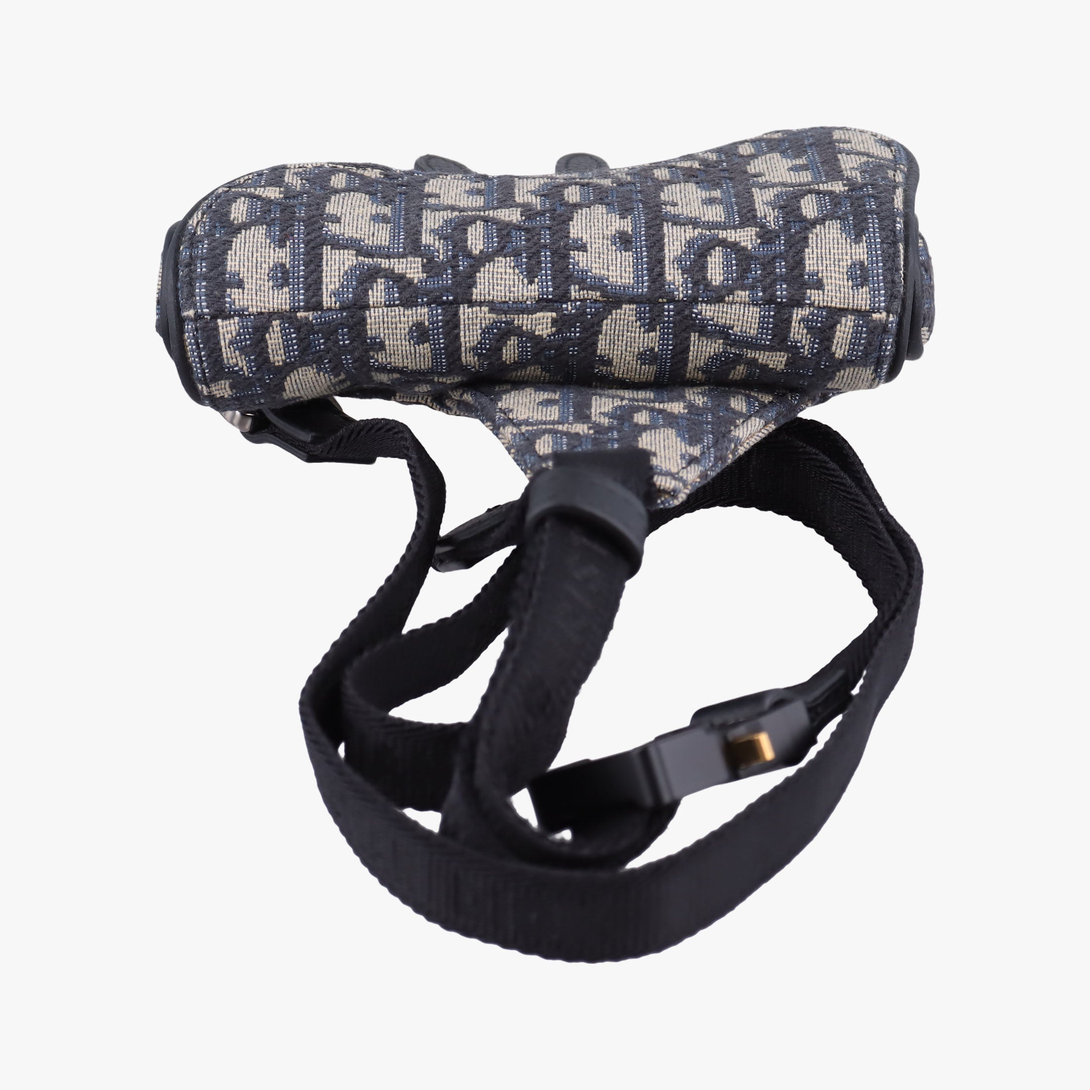 Vintage Christian Dior saddle Navy×Gray Jacquard  bum bag/waist bag | stylenewstar