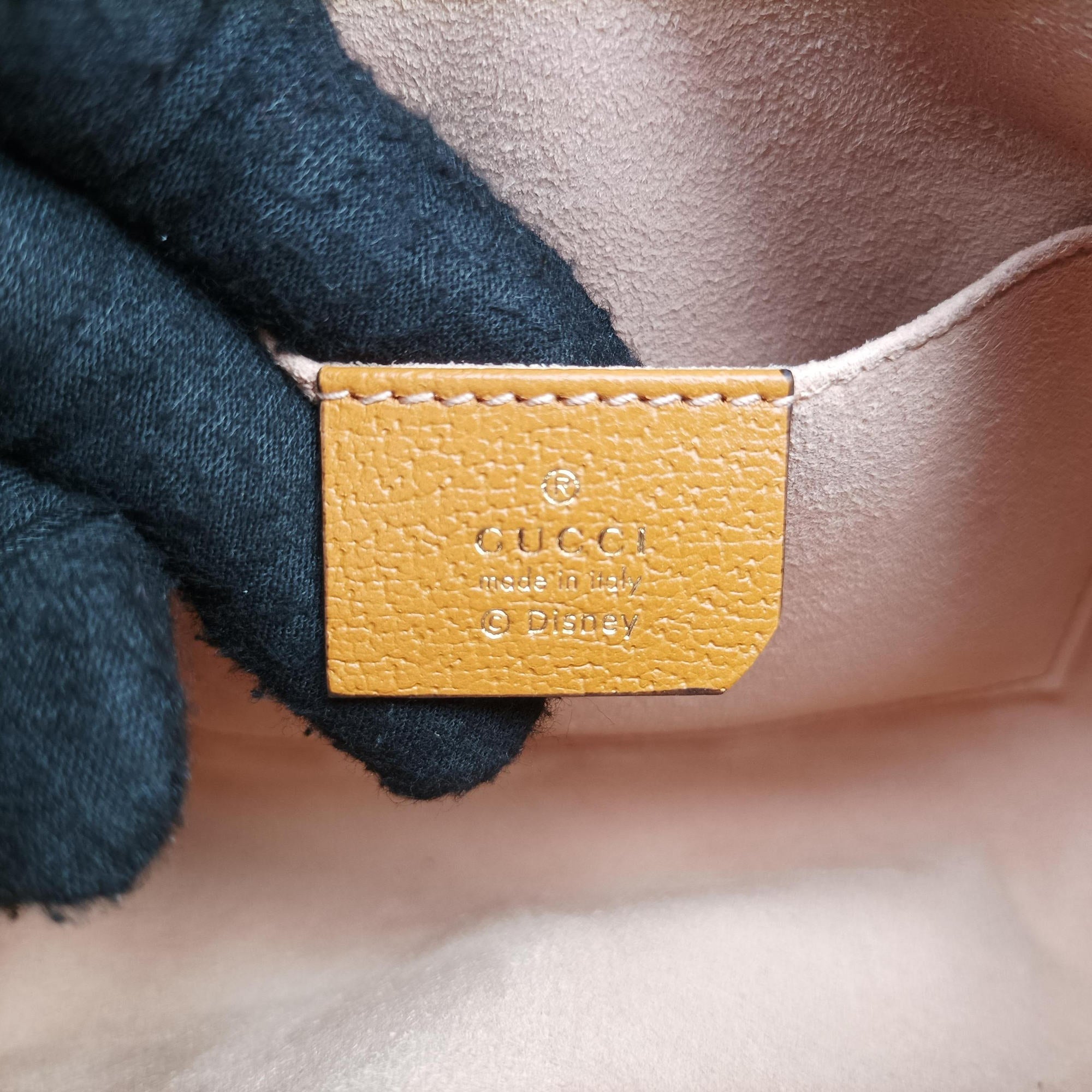 Pre-owned Gucci Mickey Mouse Disney collaboration Brown PVC coated canvas×Leather 602536 shoulderbag | stylenewstar