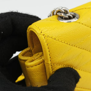 Pre-owned Yves Saint Laurent Baby Chai Yellow Leather 399289 shoulderbag | stylenewstar