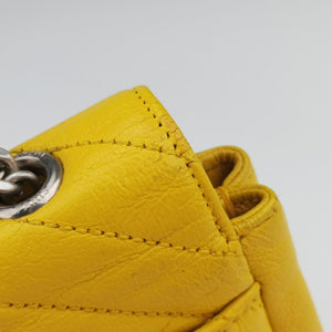 Pre-owned Yves Saint Laurent Baby Chai Yellow Leather 399289 shoulderbag | stylenewstar