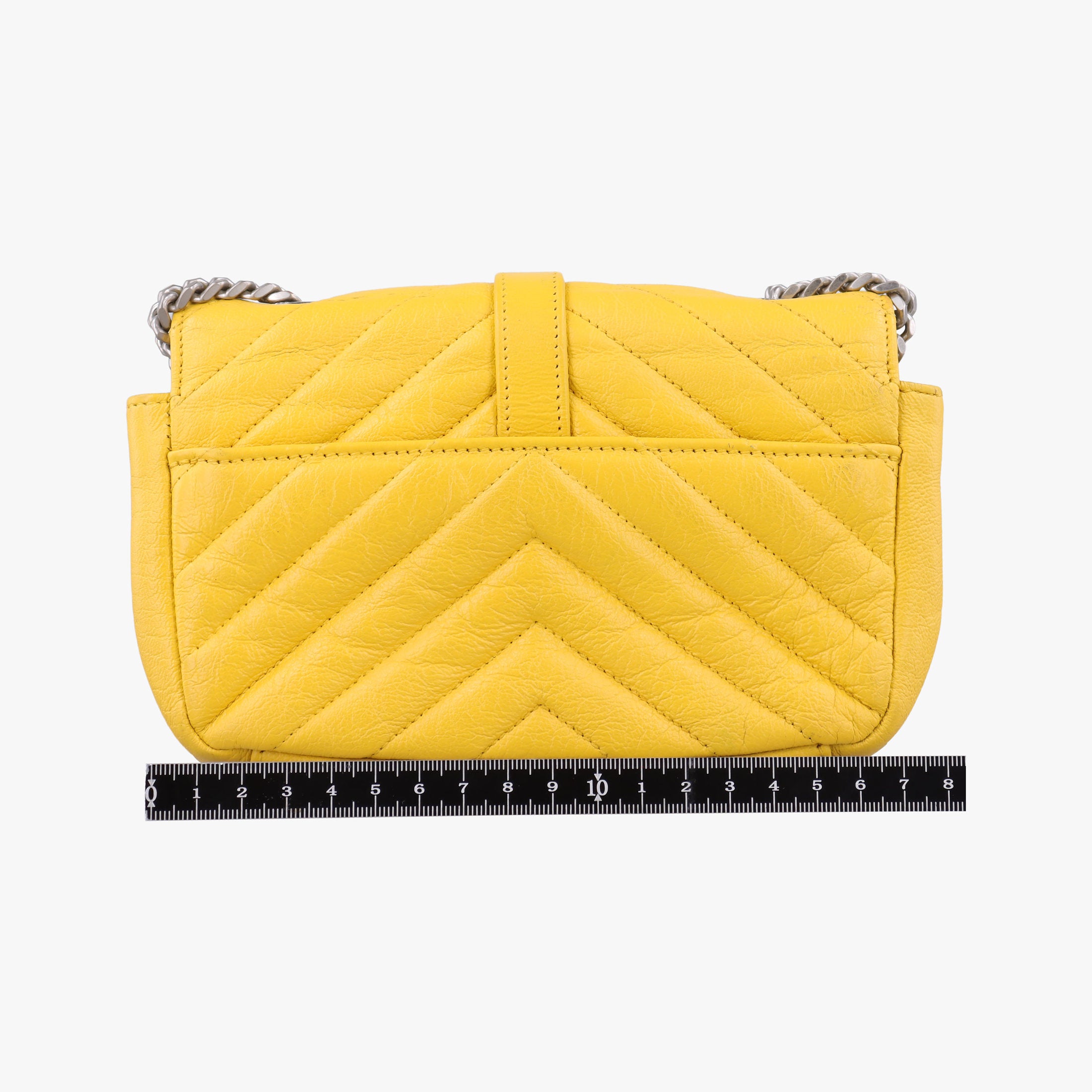 Pre-owned Yves Saint Laurent Baby Chai Yellow Leather 399289 shoulderbag | stylenewstar