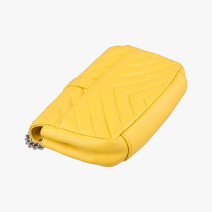 Pre-owned Yves Saint Laurent Baby Chai Yellow Leather 399289 shoulderbag | stylenewstar