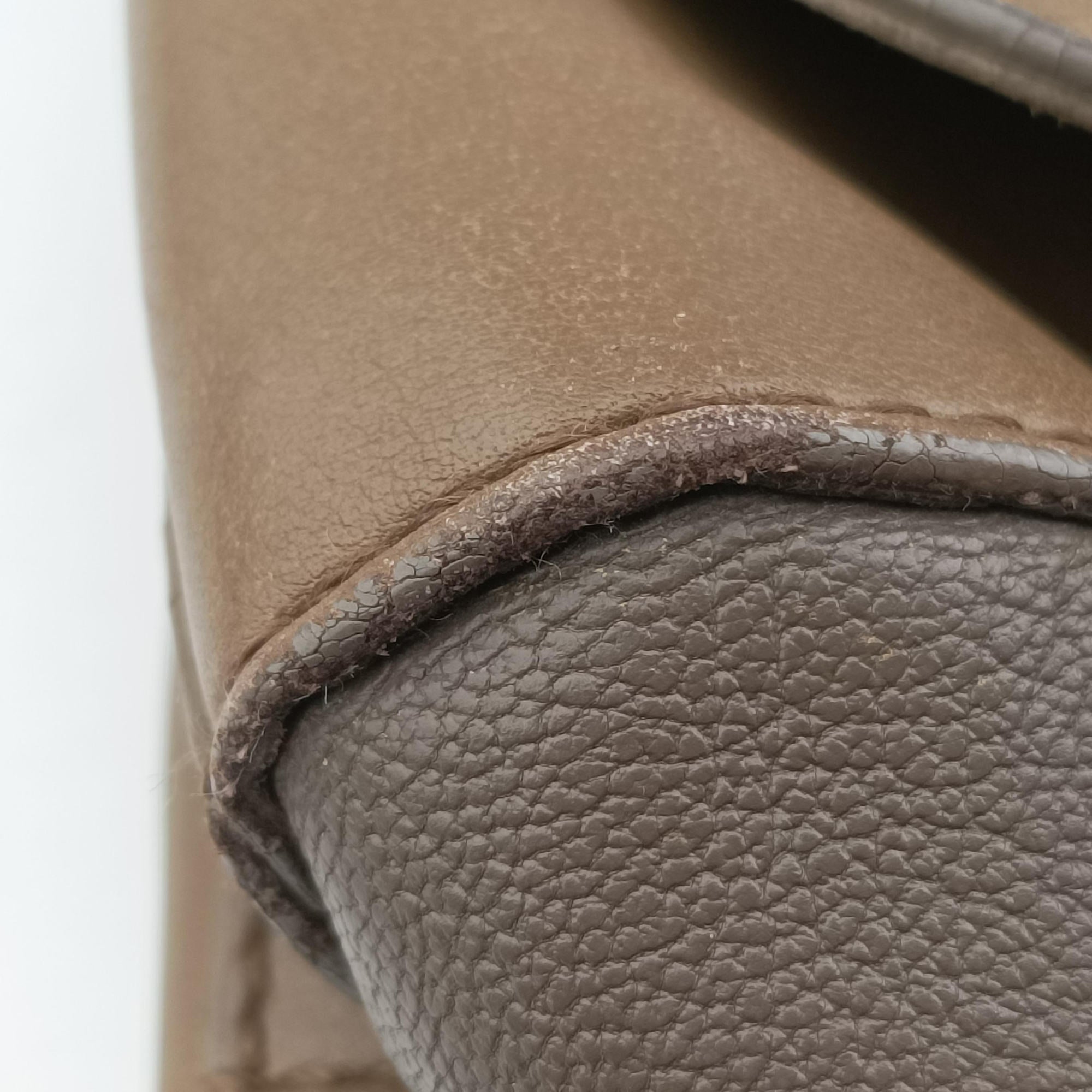 Pre-owned Fendi Silvana Brown × Beige Leather 8BT189 shoulderbag | stylenewstar
