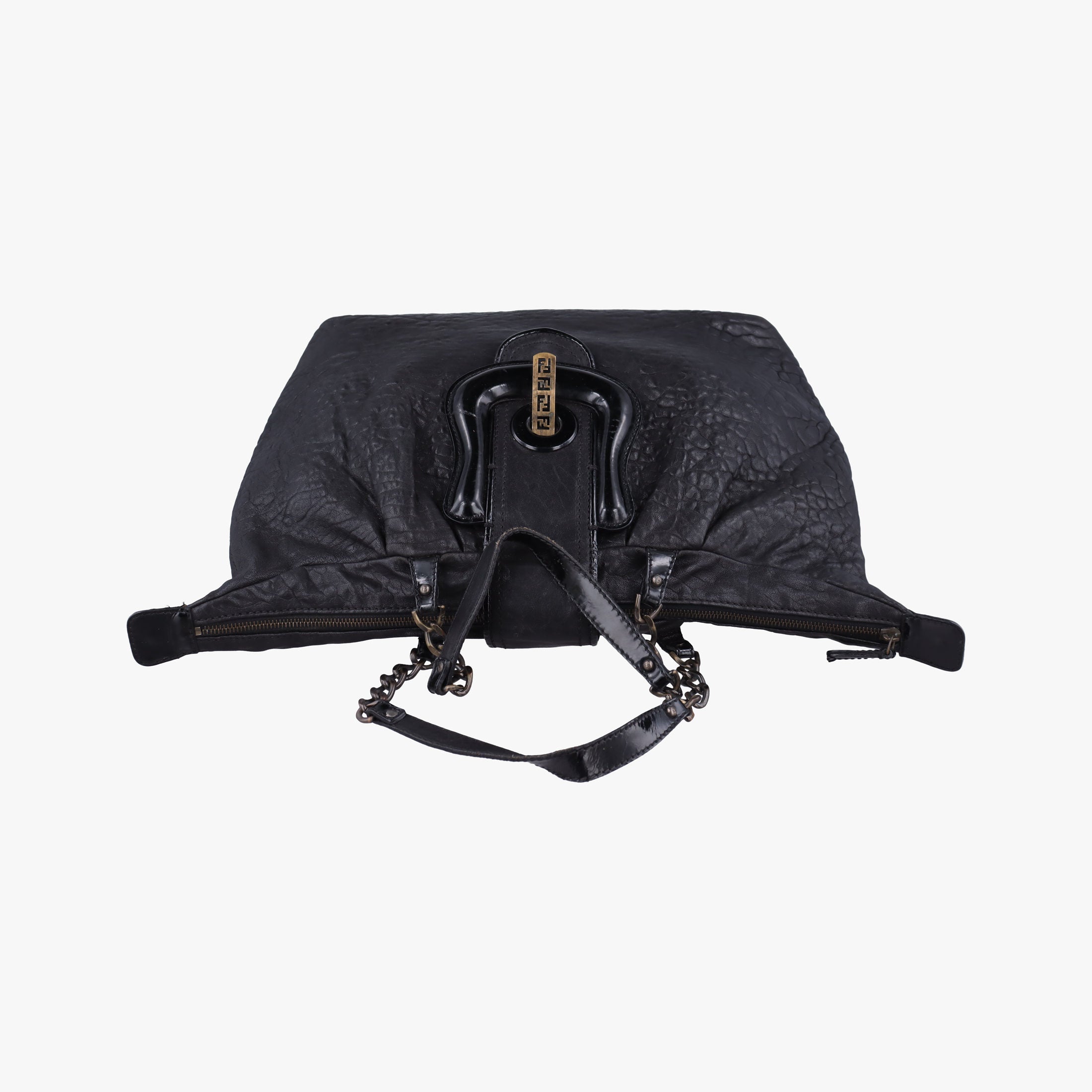 Pre-owned Fendi Borsa B Black Leather 8BL102 handbag | stylenewstar