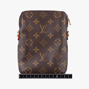 Pre-owned Louis Vuitton Utility Phone Sleeve Brown Monogram Canvas M80746 shoulderbag | stylenewstar