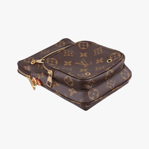 Pre-owned Louis Vuitton Utility Phone Sleeve Brown Monogram Canvas M80746 shoulderbag | stylenewstar