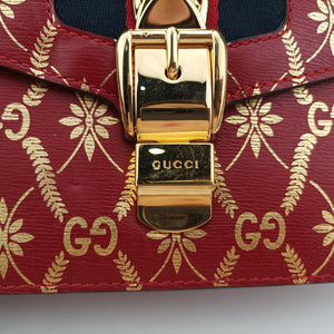 Pre-owned Gucci Sylvie red×Multicolour Leather 524405 shoulderbag | stylenewstar