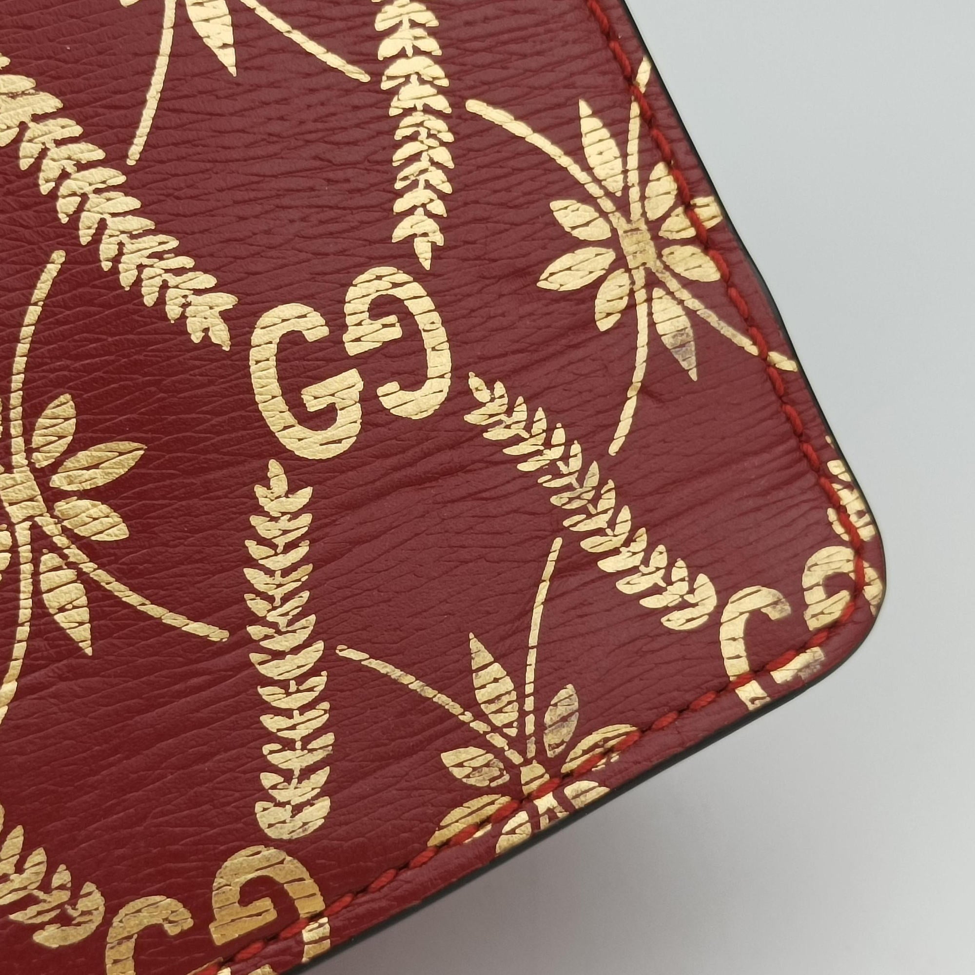 Pre-owned Gucci Sylvie red×Multicolour Leather 524405 shoulderbag | stylenewstar