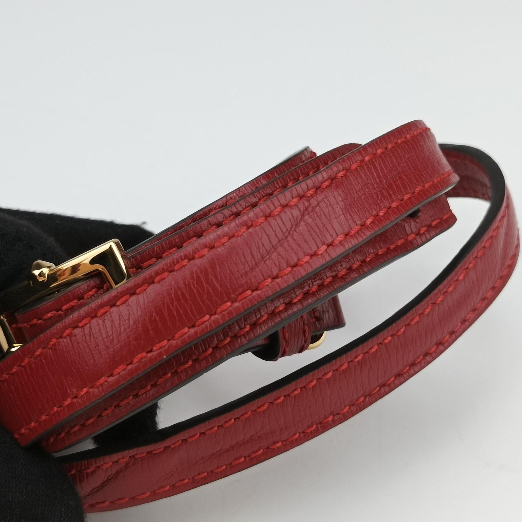 Pre-owned Gucci Sylvie red×Multicolour Leather 524405 shoulderbag | stylenewstar