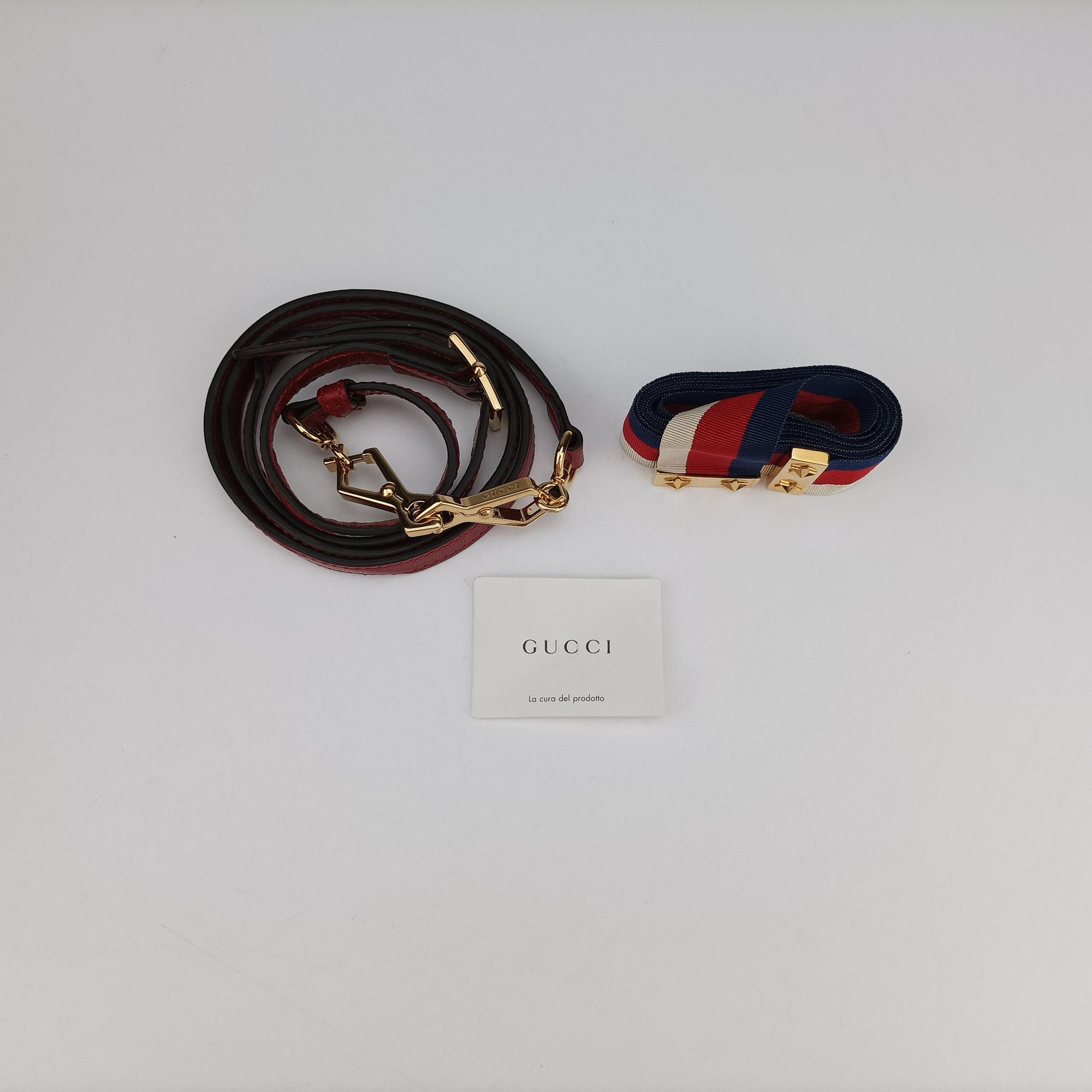 Pre-owned Gucci Sylvie red×Multicolour Leather 524405 shoulderbag | stylenewstar