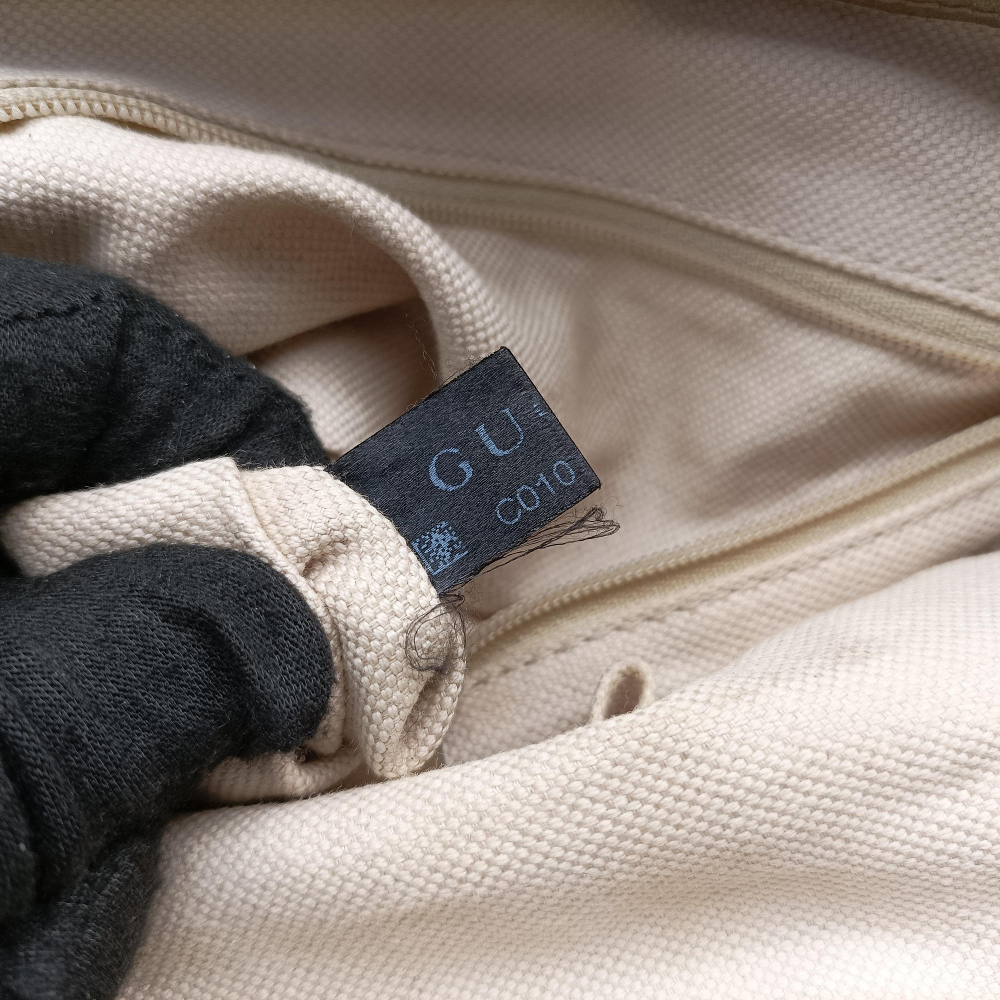 Secondhand Gucci Sukey White×Brown Leather×canvas 247902 shoulderbag | stylenewstar