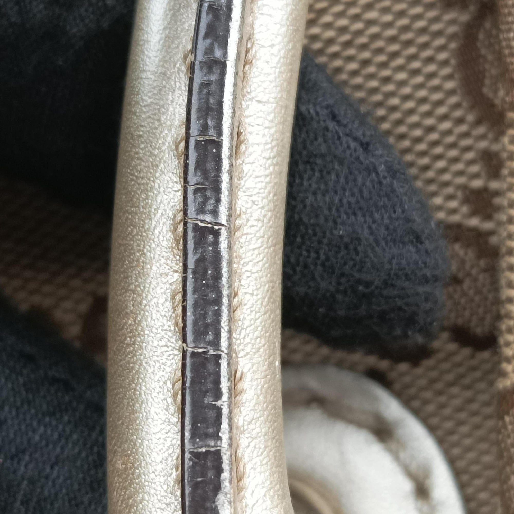 Secondhand Gucci Sukey White×Brown Leather×canvas 247902 shoulderbag | stylenewstar