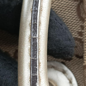 Secondhand Gucci Sukey White×Brown Leather×canvas 247902 shoulderbag | stylenewstar