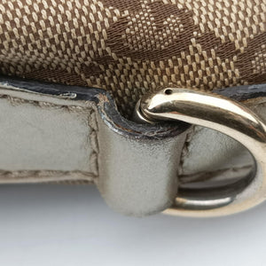 Secondhand Gucci Sukey White×Brown Leather×canvas 247902 shoulderbag | stylenewstar