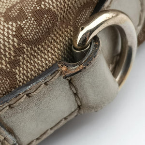 Secondhand Gucci Sukey White×Brown Leather×canvas 247902 shoulderbag | stylenewstar