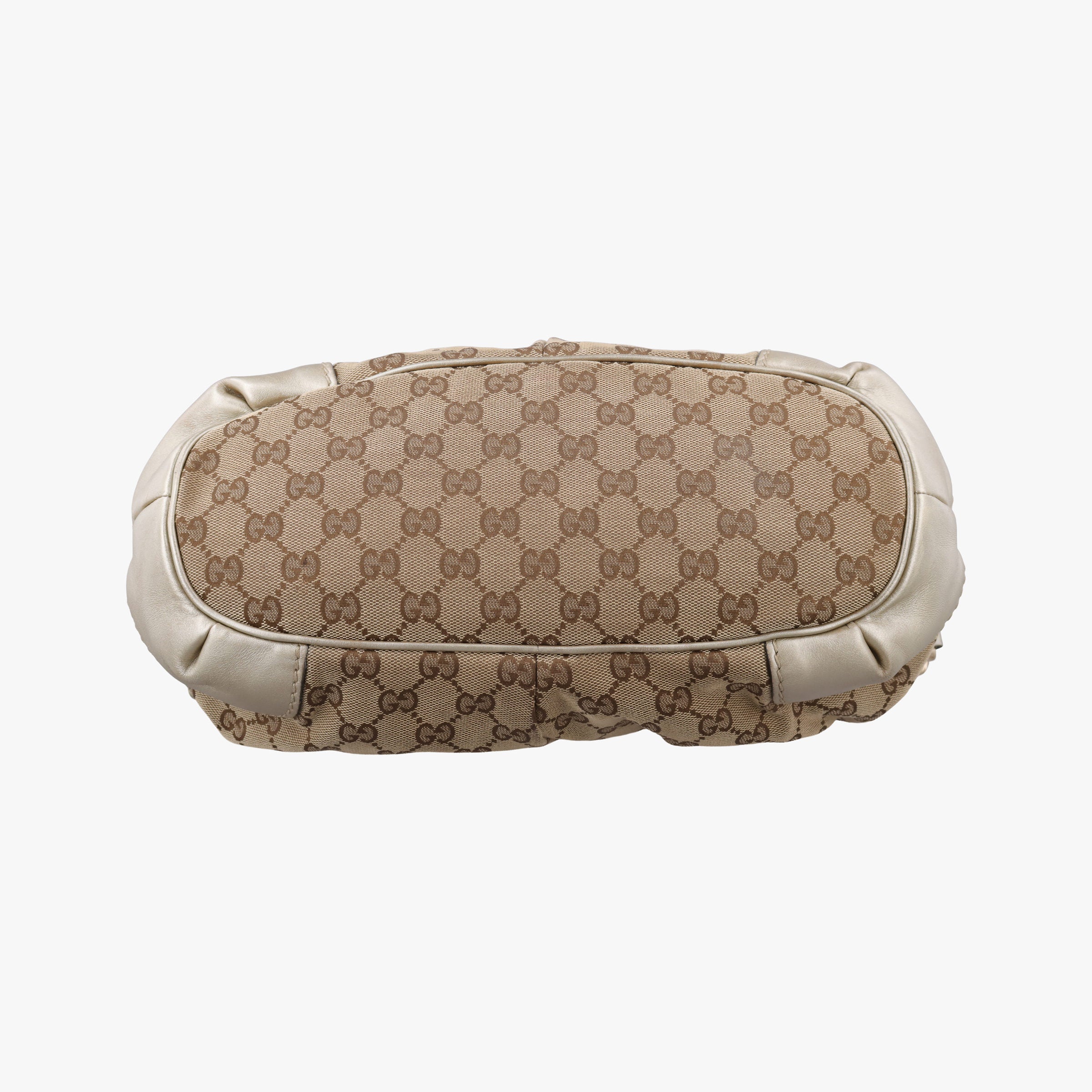 Secondhand Gucci Sukey White×Brown Leather×canvas 247902 shoulderbag | stylenewstar