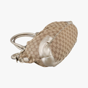 Secondhand Gucci Sukey White×Brown Leather×canvas 247902 shoulderbag | stylenewstar