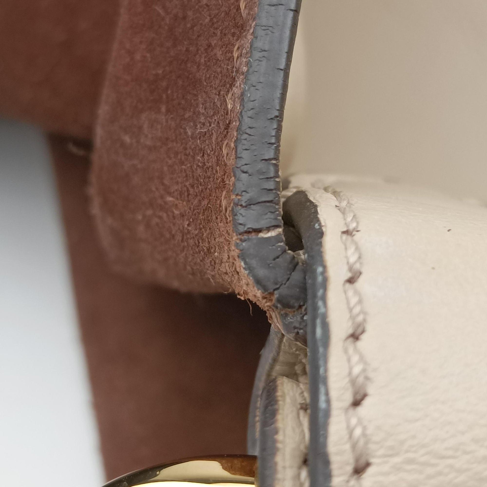 Pre-owned Fendi Flip Beige×Pink×Brown Leather×Suede 8BT303 shoulderbag | stylenewstar