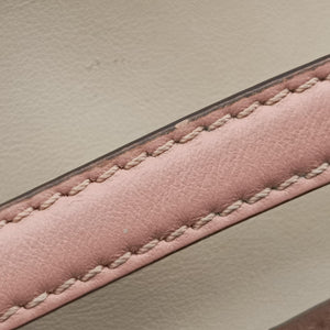 Pre-owned Fendi Flip Beige×Pink×Brown Leather×Suede 8BT303 shoulderbag | stylenewstar