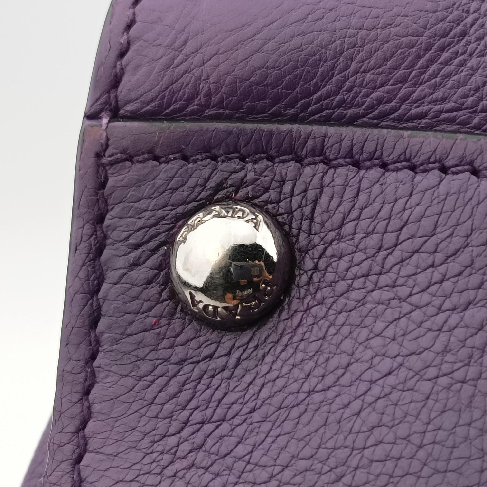 Vintage Prada Twin Pocket Winged Tote Purple Leather BN2619 shoulderbag | stylenewstar