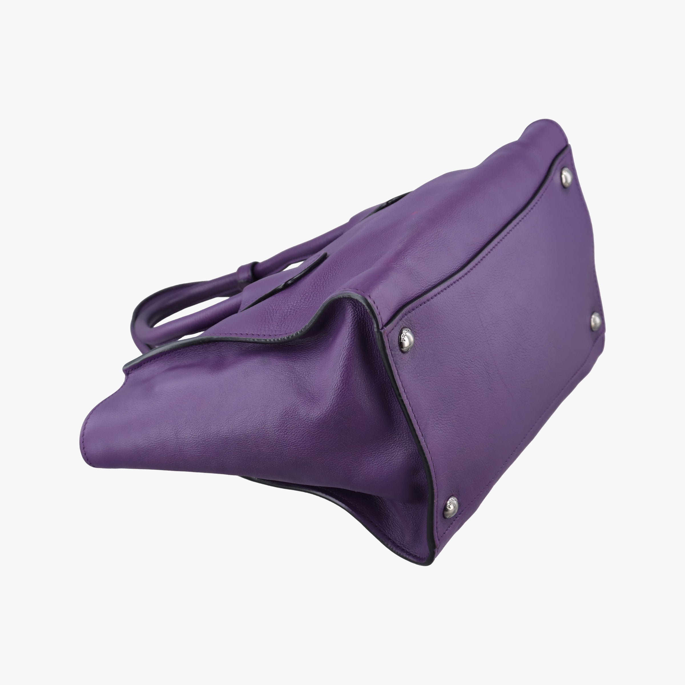 Vintage Prada Twin Pocket Winged Tote Purple Leather BN2619 shoulderbag | stylenewstar