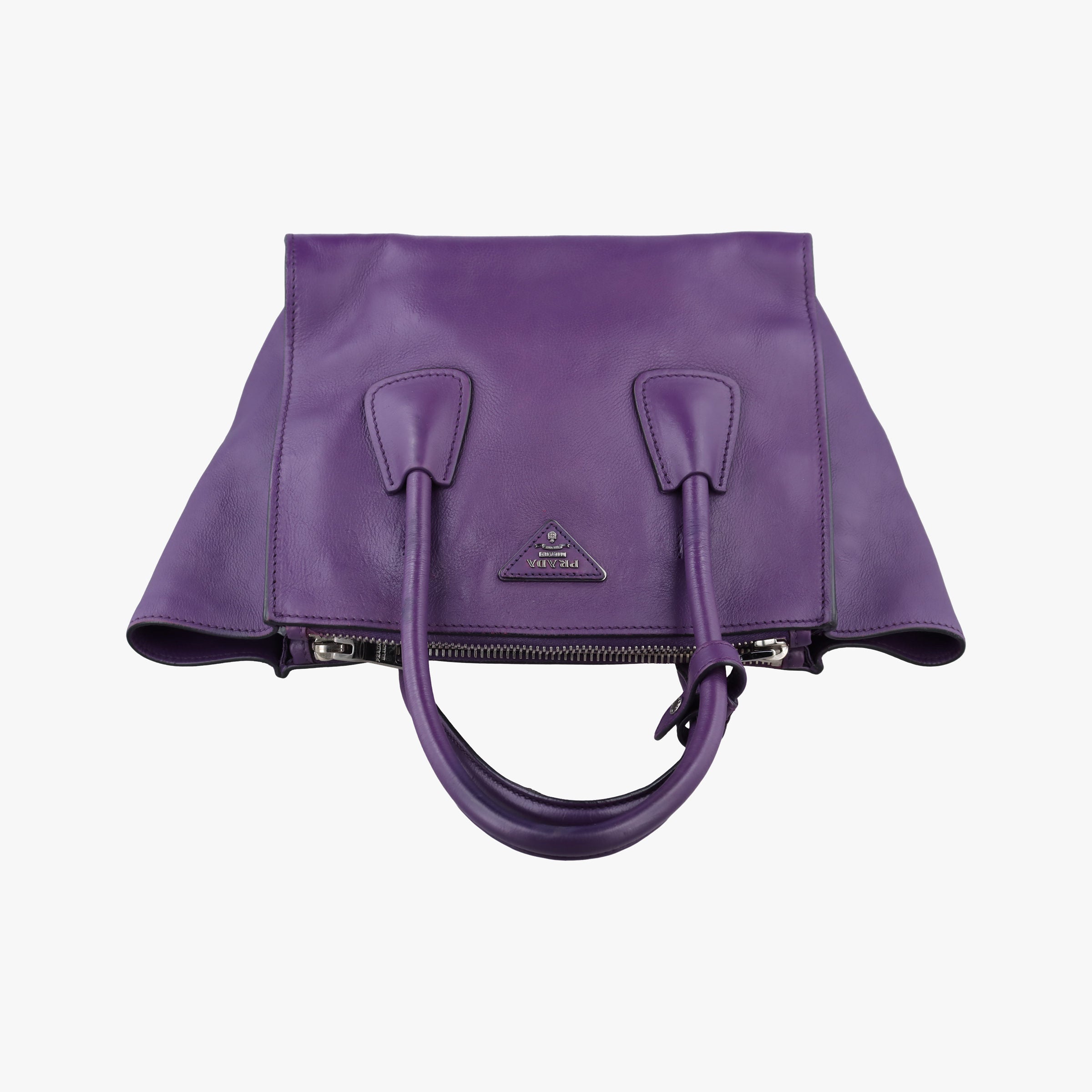Vintage Prada Twin Pocket Winged Tote Purple Leather BN2619 shoulderbag | stylenewstar