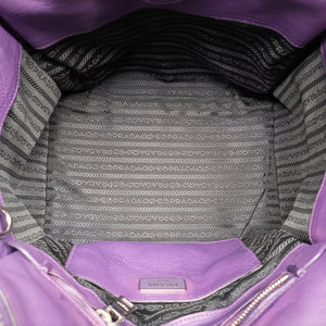 Vintage Prada Twin Pocket Winged Tote Purple Leather BN2619 shoulderbag | stylenewstar