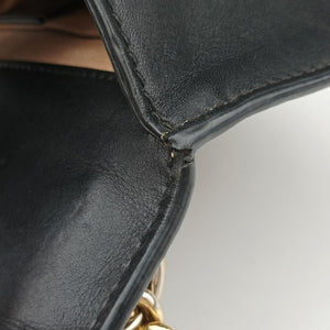 Pre-owned Gucci Padlock beige×black PVC coated canvas×Leather 409487 shoulderbag | stylenewstar