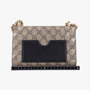 Pre-owned Gucci Padlock beige×black PVC coated canvas×Leather 409487 shoulderbag | stylenewstar