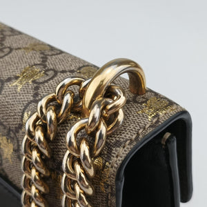 Pre-owned Gucci Padlock beige×black PVC coated canvas×Leather 409487 shoulderbag | stylenewstar