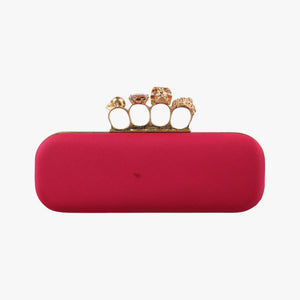 Vintage Alexander McQueen Four Ring Red Fabric  clutchbag | stylenewstar