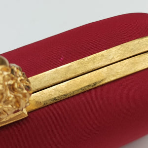 Vintage Alexander McQueen Four Ring Red Fabric  clutchbag | stylenewstar