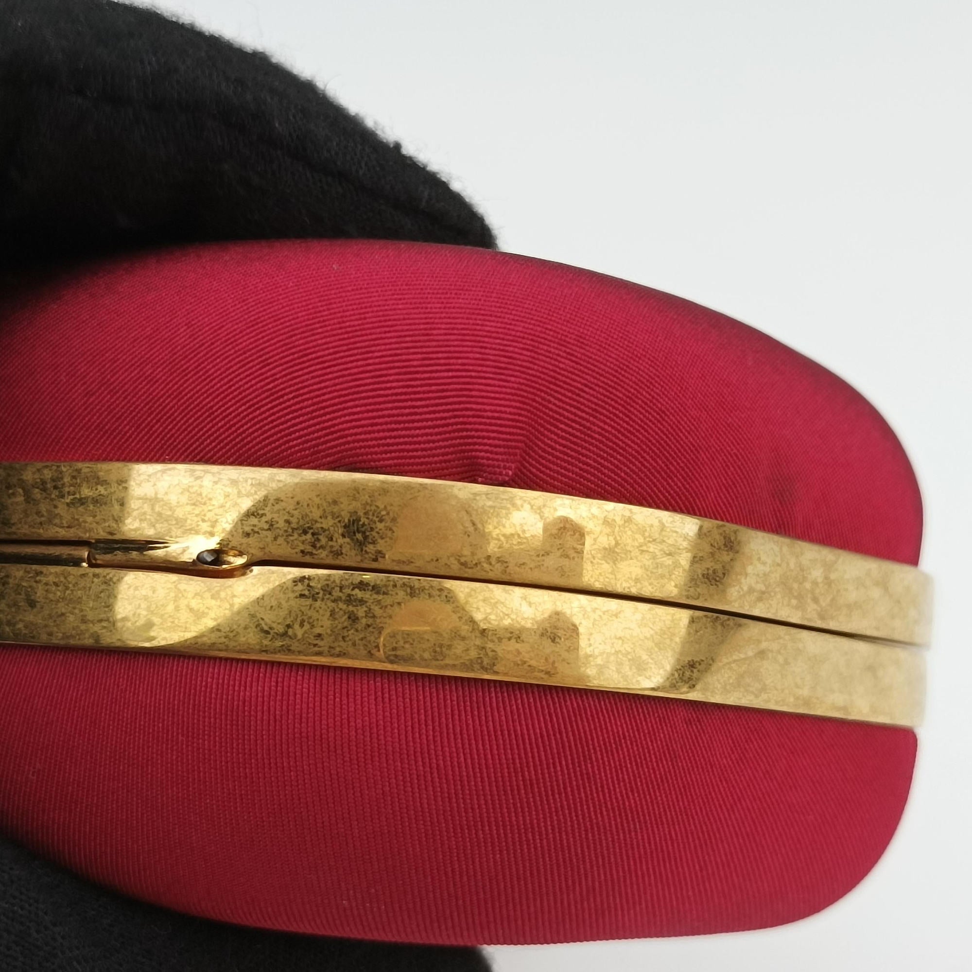 Vintage Alexander McQueen Four Ring Red Fabric  clutchbag | stylenewstar