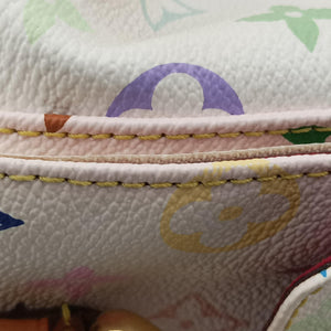 Pre-owned Louis Vuitton Petit NOe white Monogram Multicolor M42229 shoulderbag | stylenewstar