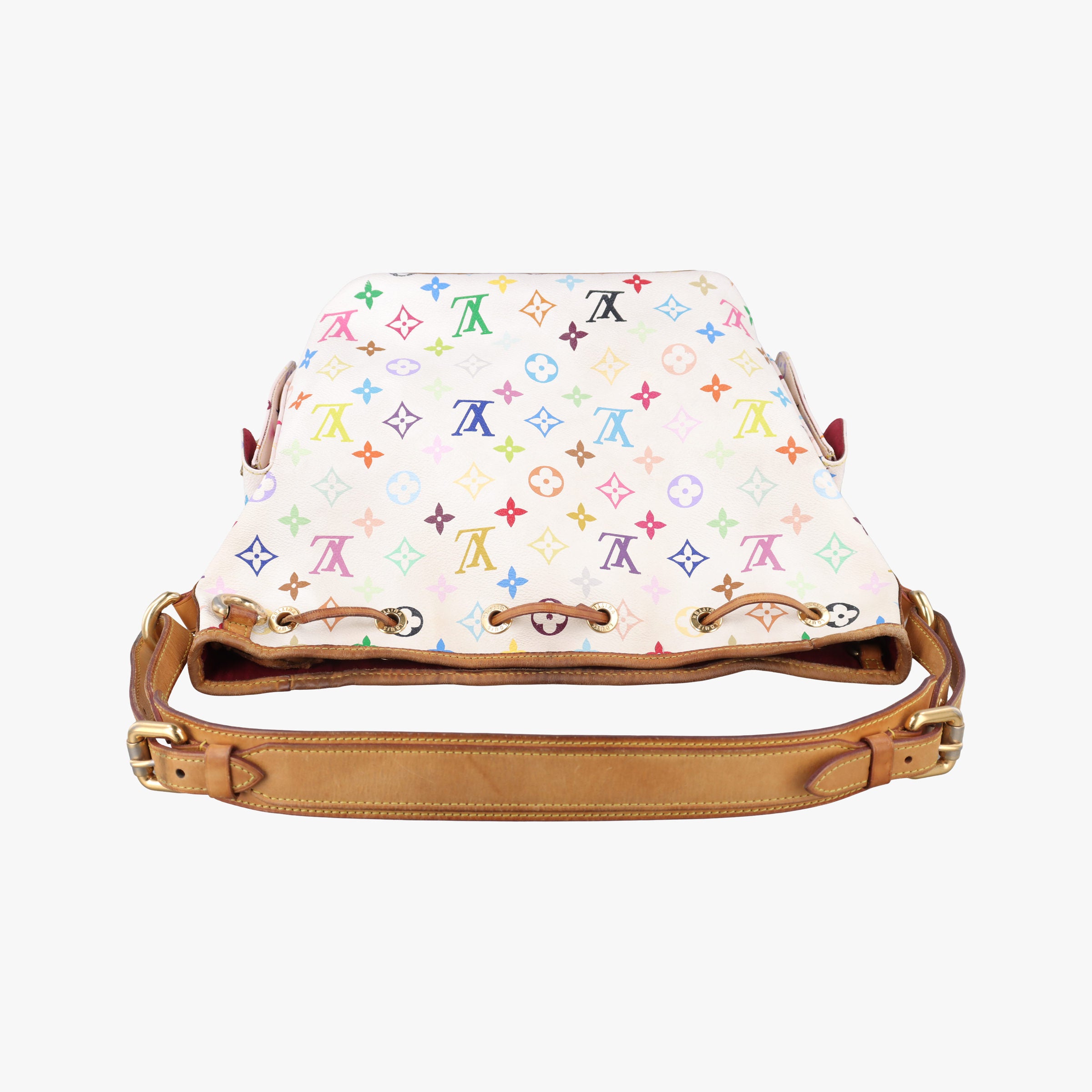 Pre-owned Louis Vuitton Petit NOe white Monogram Multicolor M42229 shoulderbag | stylenewstar