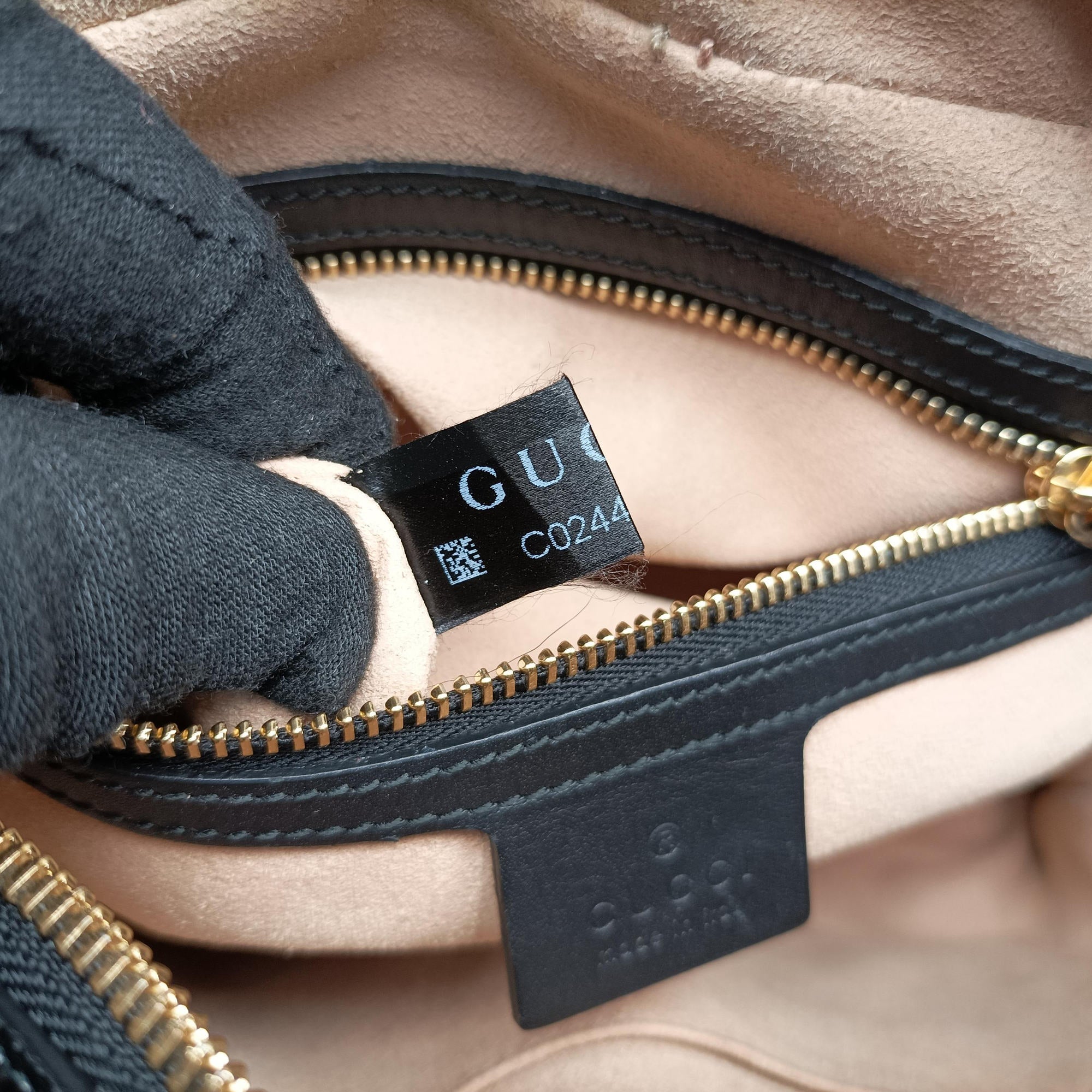 Secondhand Gucci Ophidia Navy×black Suede×leather 517080 shoulderbag | stylenewstar