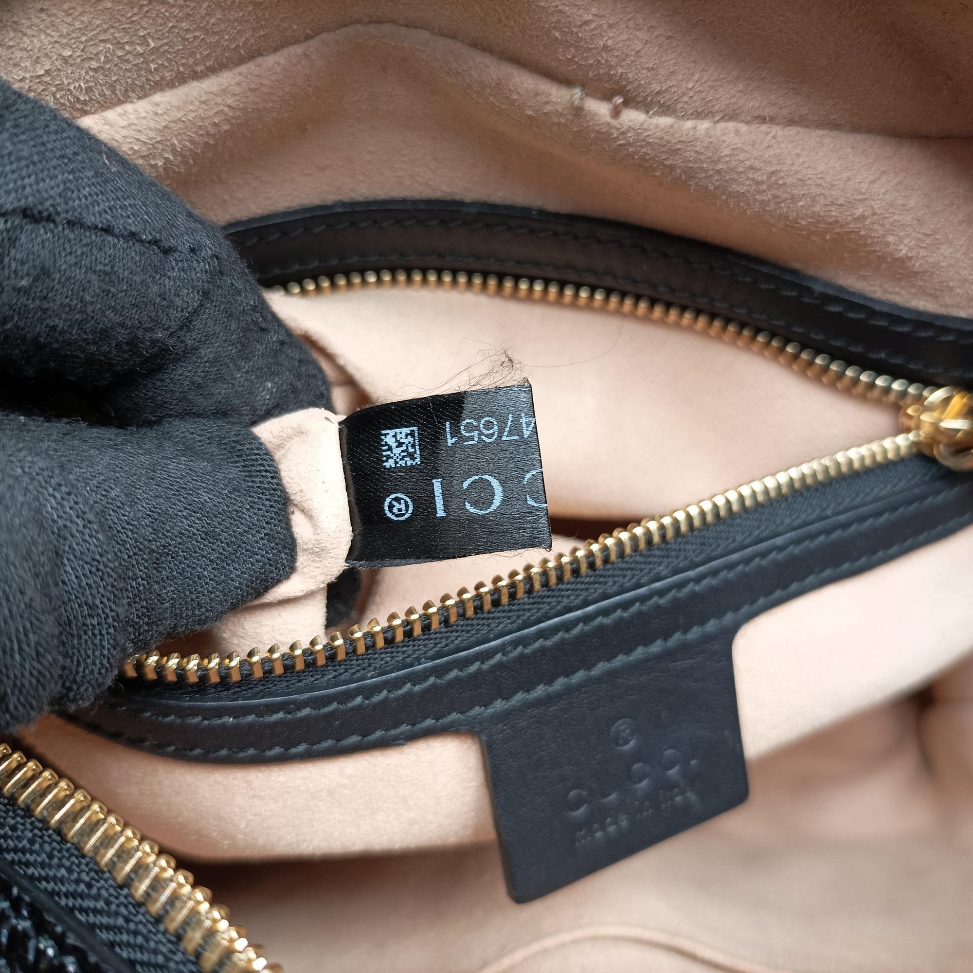 Secondhand Gucci Ophidia Navy×black Suede×leather 517080 shoulderbag | stylenewstar