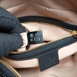 Secondhand Gucci Ophidia Navy×black Suede×leather 517080 shoulderbag | stylenewstar