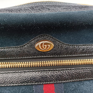 Secondhand Gucci Ophidia Navy×black Suede×leather 517080 shoulderbag | stylenewstar