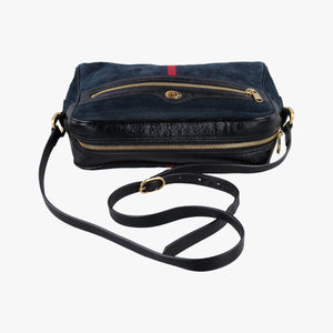 Secondhand Gucci Ophidia Navy×black Suede×leather 517080 shoulderbag | stylenewstar